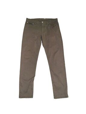 Brooks Brothers Mens Cotton Chino Pants 33 X 32 -actual 34x31 Green 5 Pocket
